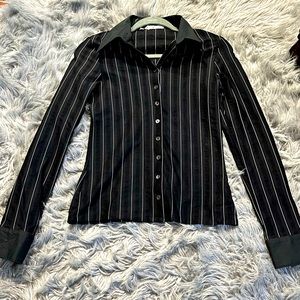 Rayure Vintage Black Sexy Button-down shirt
